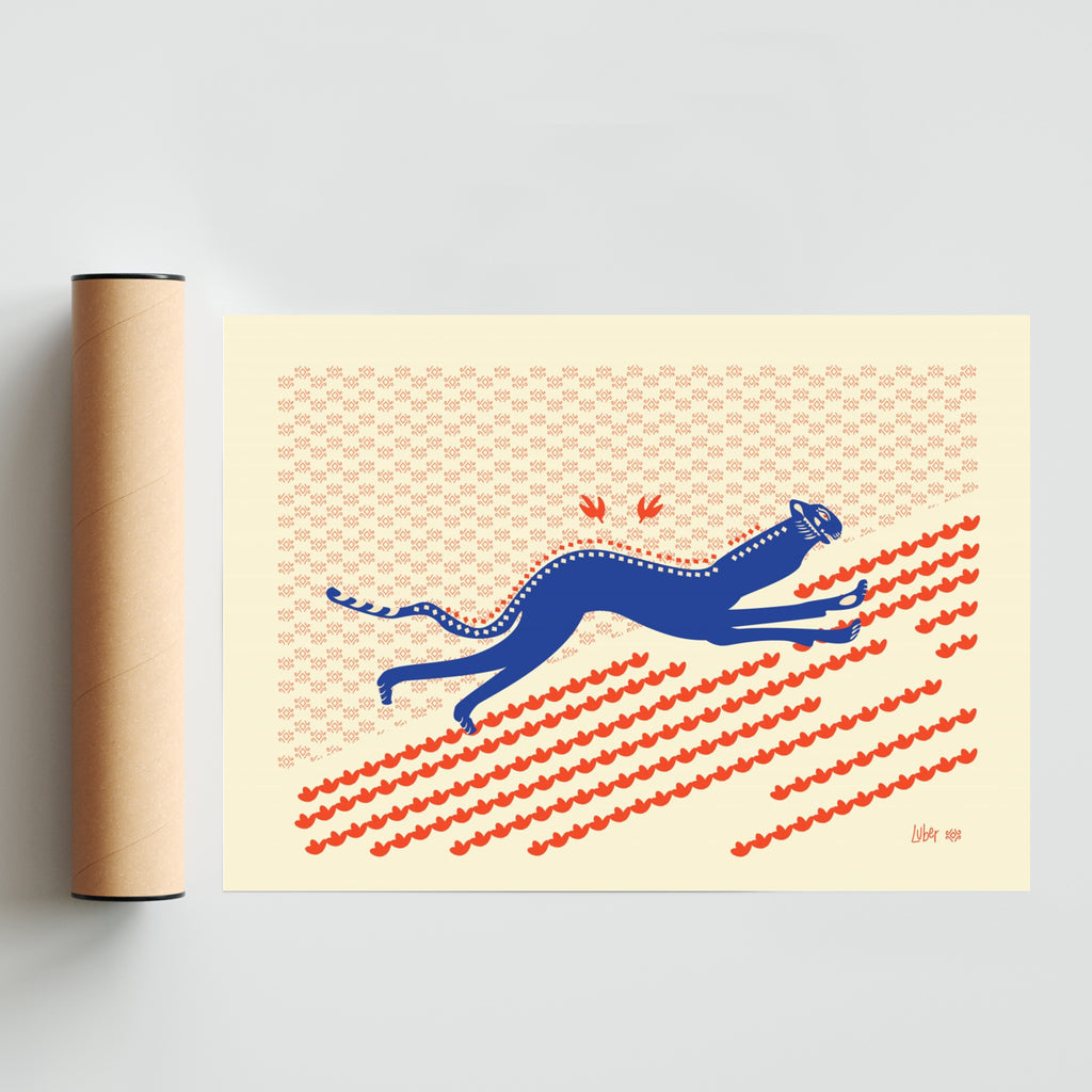 Corriendo but blue - Paisaje Solo print