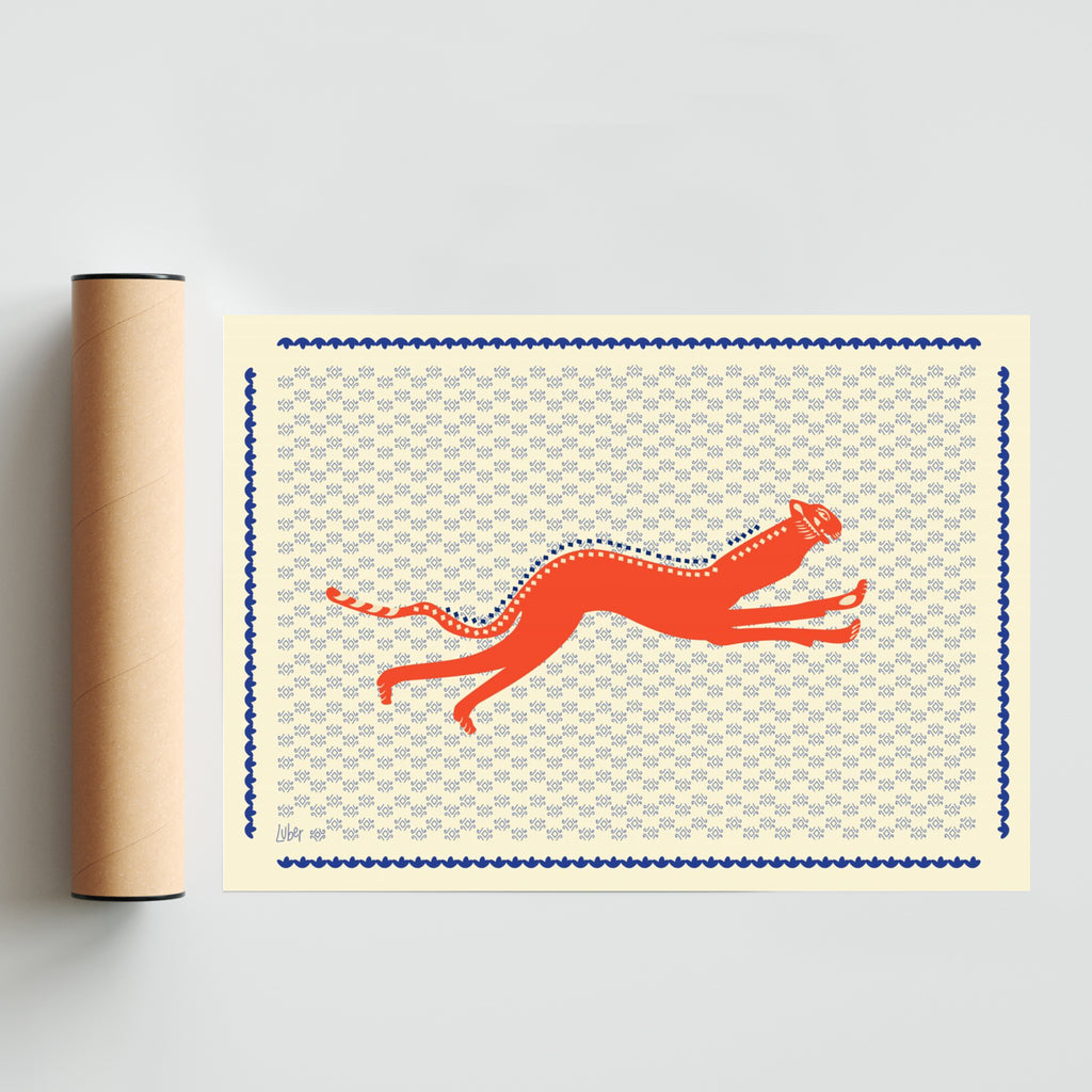 Un cuadrito azul y rojo - Paisaje Solo print