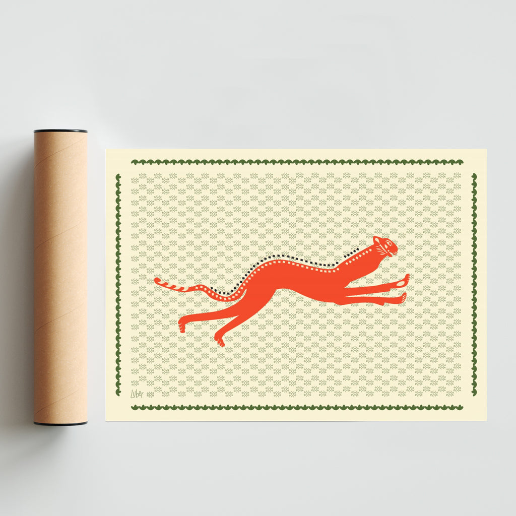 Un cuadrito verde y rojo - Paisaje Solo print