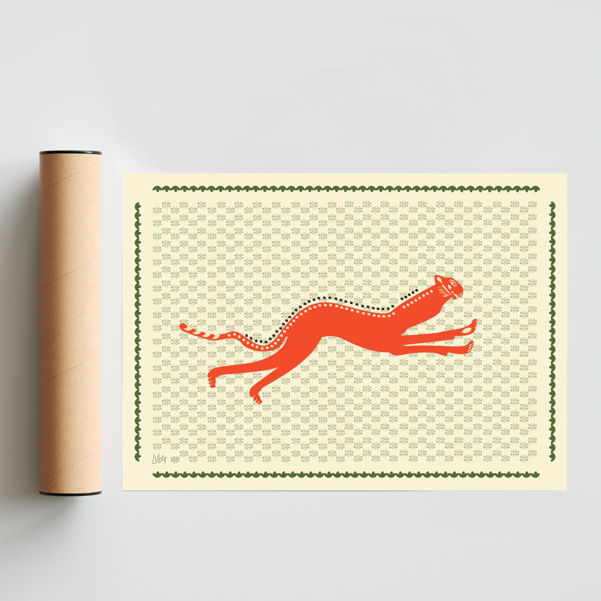 Un cuadrito verde y rojo - Paisaje Solo print