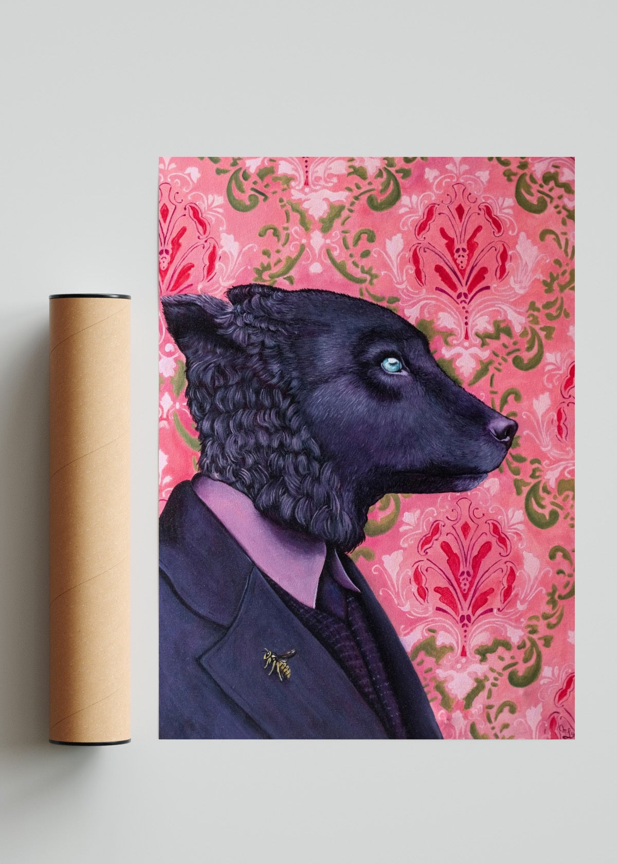 The portrait of an important wolf lord - Retrato solo print