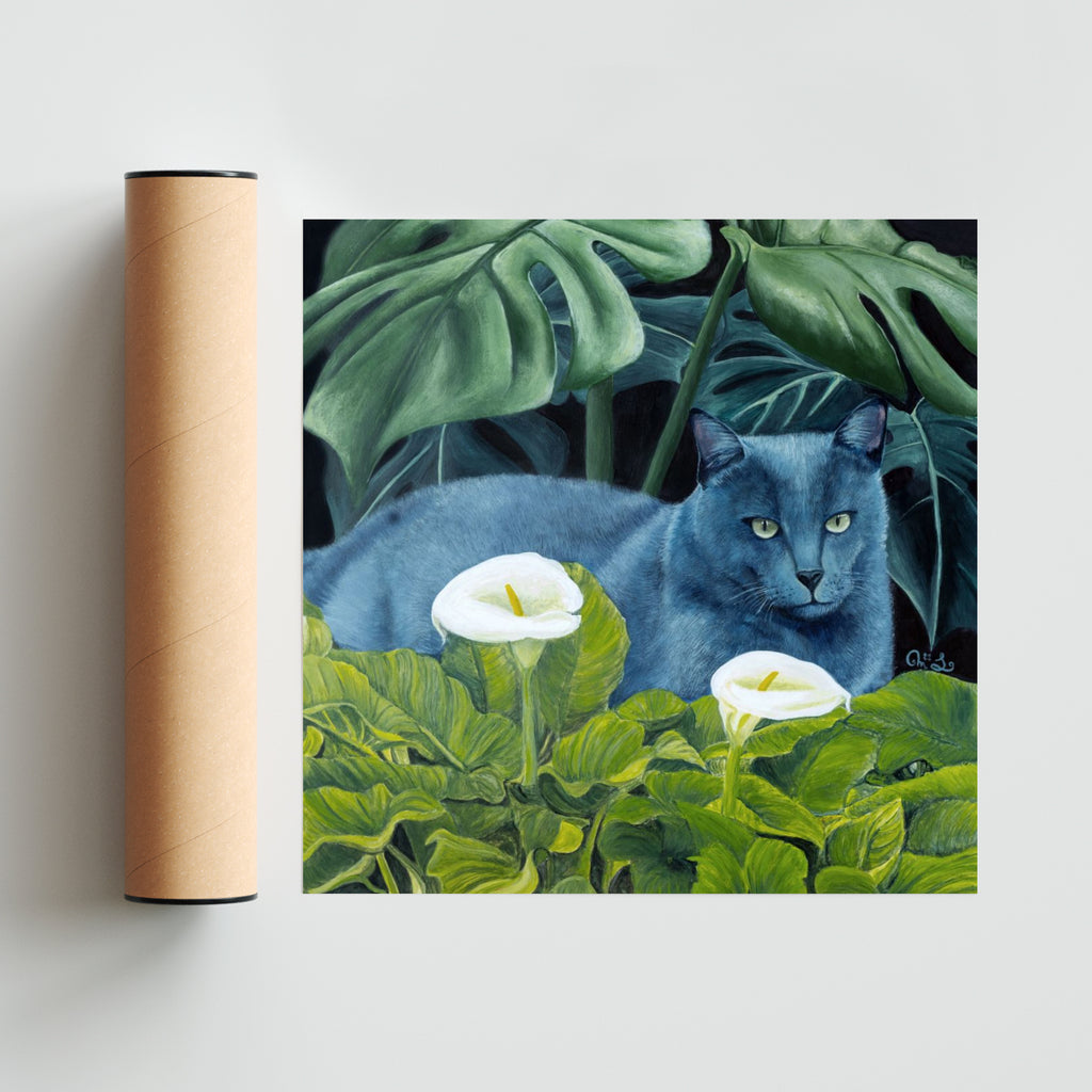 El rey en el jardín - Cuadrado solo print