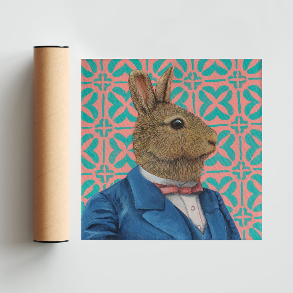 Mr. Krolik (el Sr. Conejo) - Cuadrado solo print