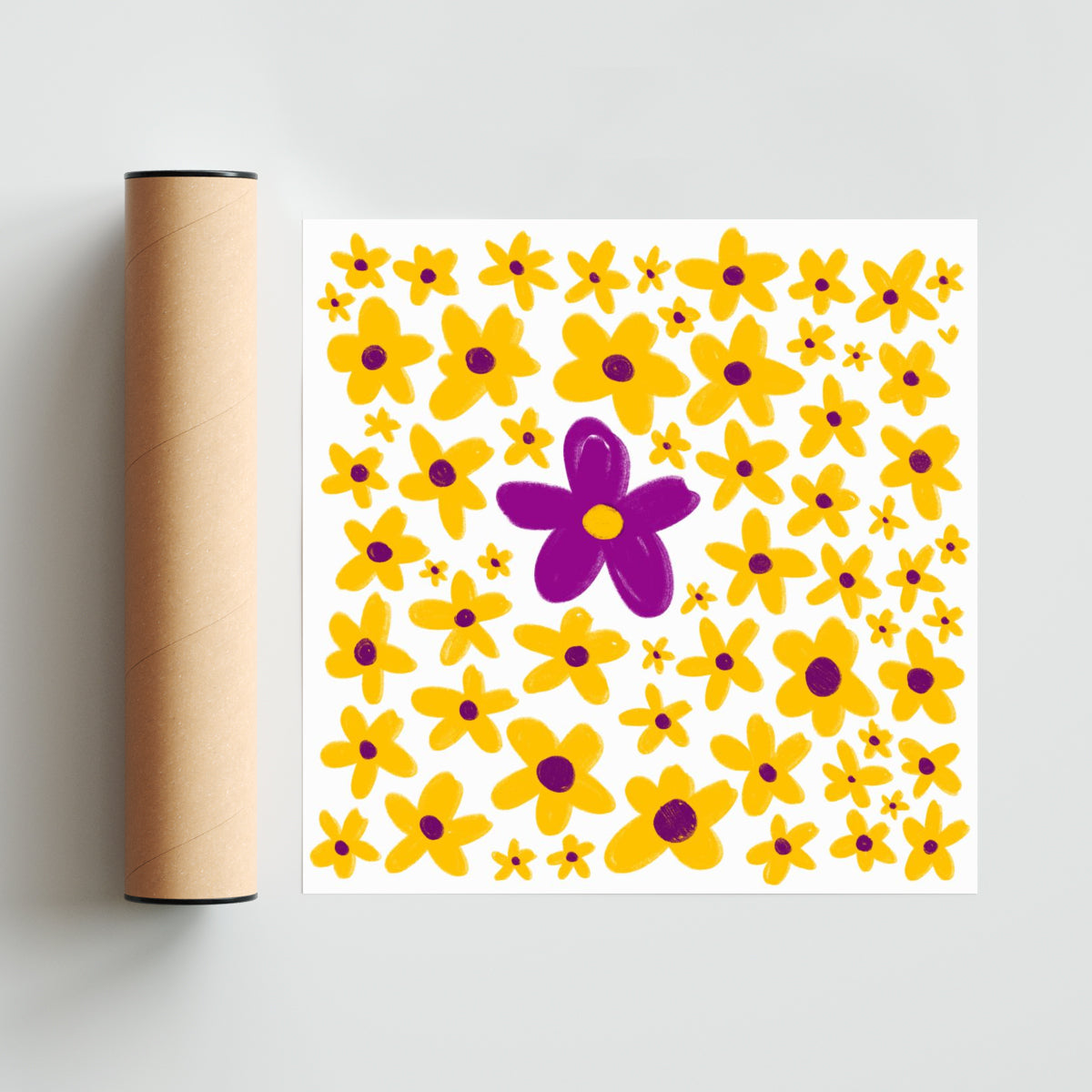 Flores flor florencia. - Cuadrado solo print