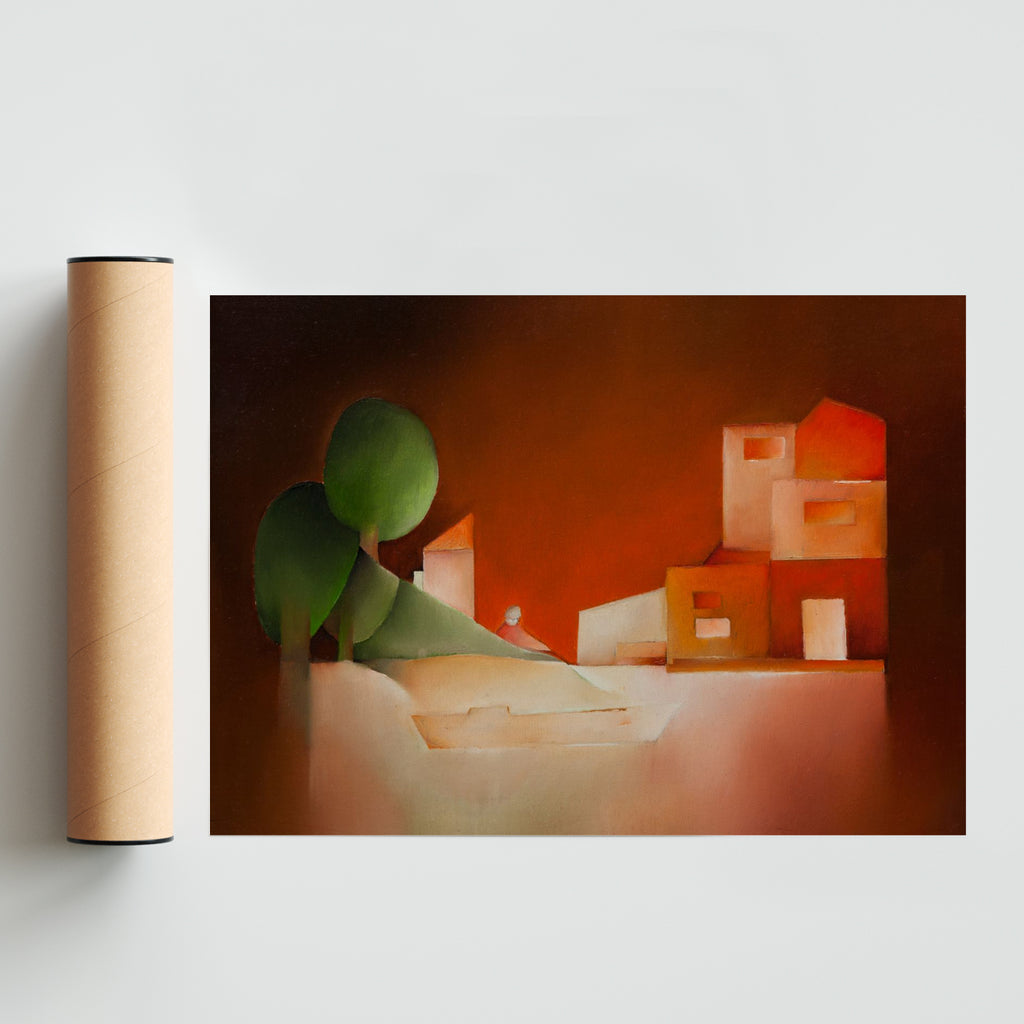 Rojo de Índico - Paisaje Solo print