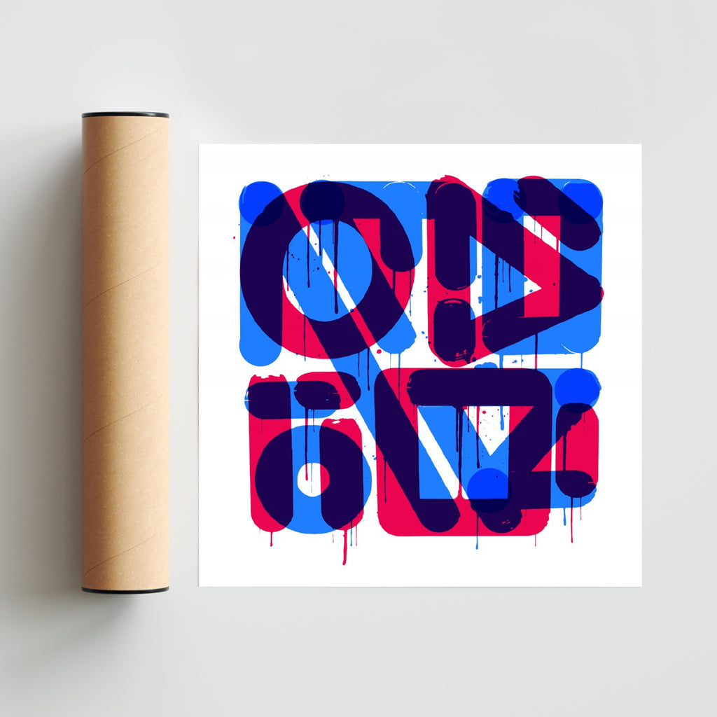 Amor Odio - Cuadrado solo print