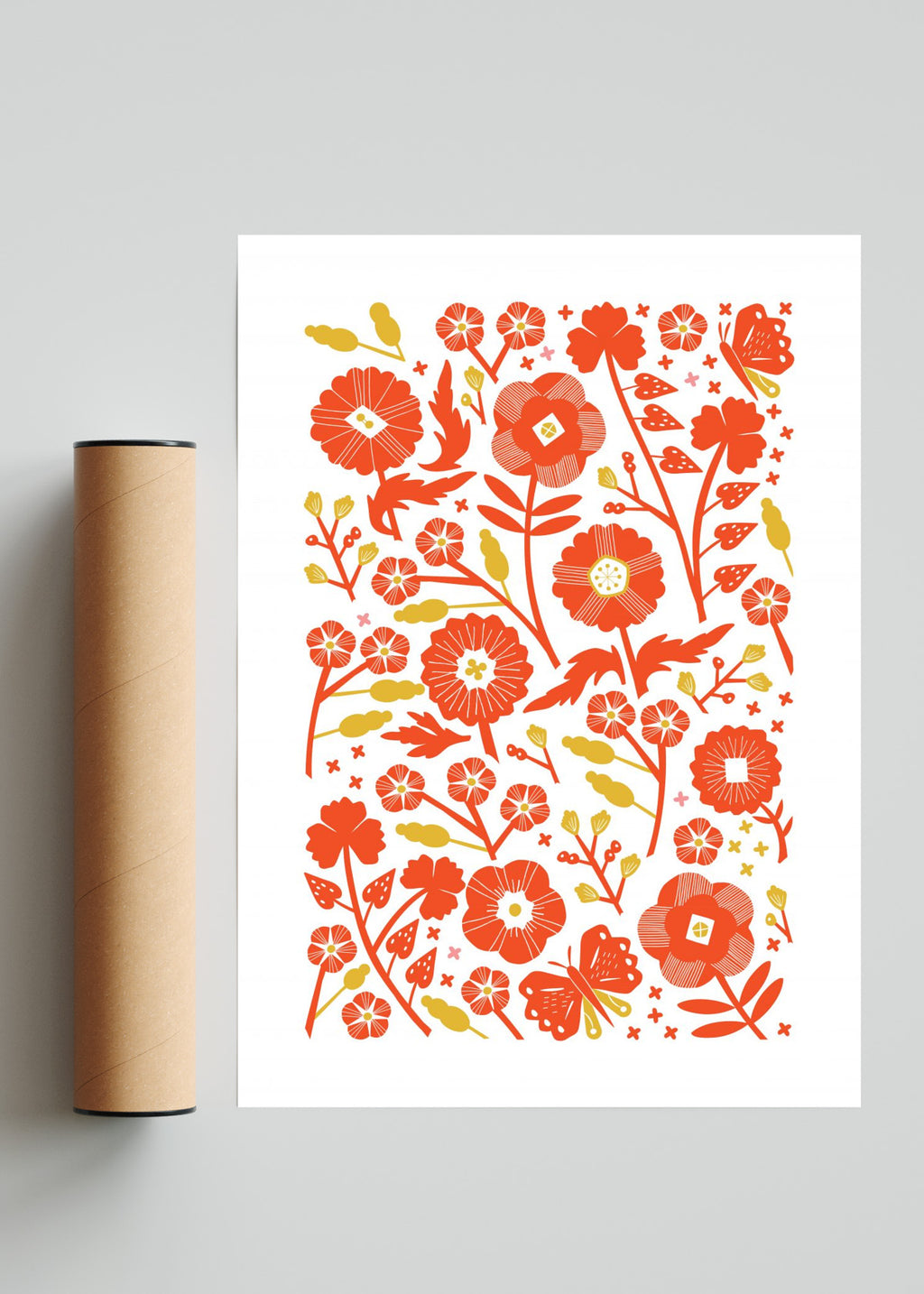 Florecillas del Campo - Rojo - Retrato solo print