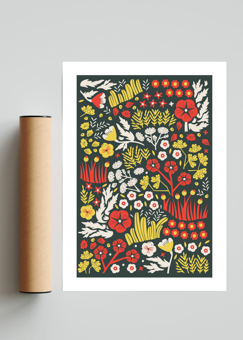 Prado - Amarillo Rojo y Negro - Retrato solo print