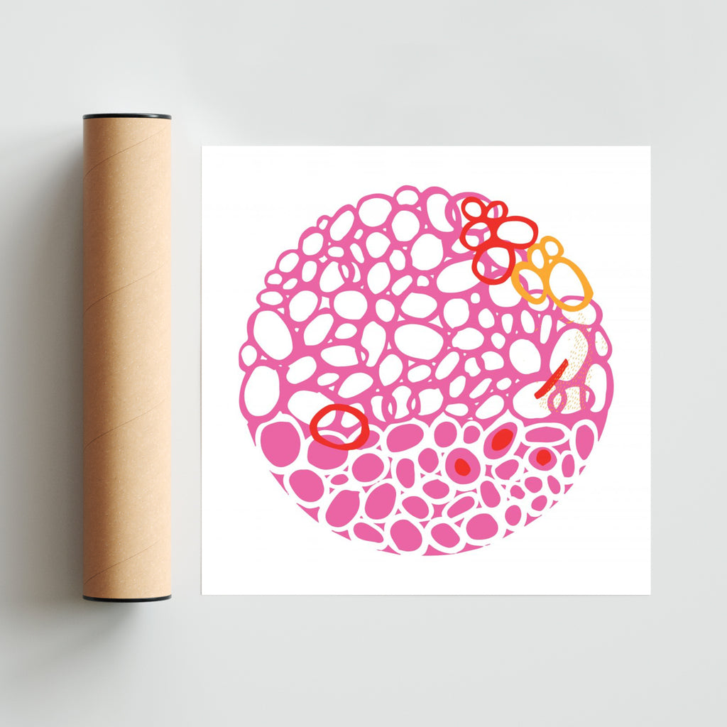STONE CIRCLE MAGENTA - Cuadrado solo print