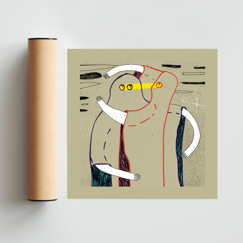 Nuevos abrazos - Cuadrado solo print