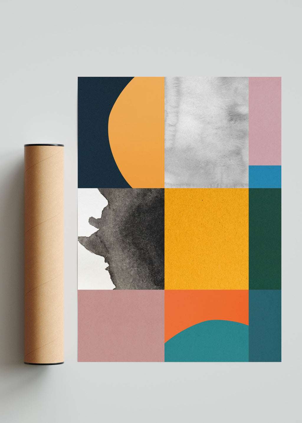 Collage abstracto 1 - Retrato solo print