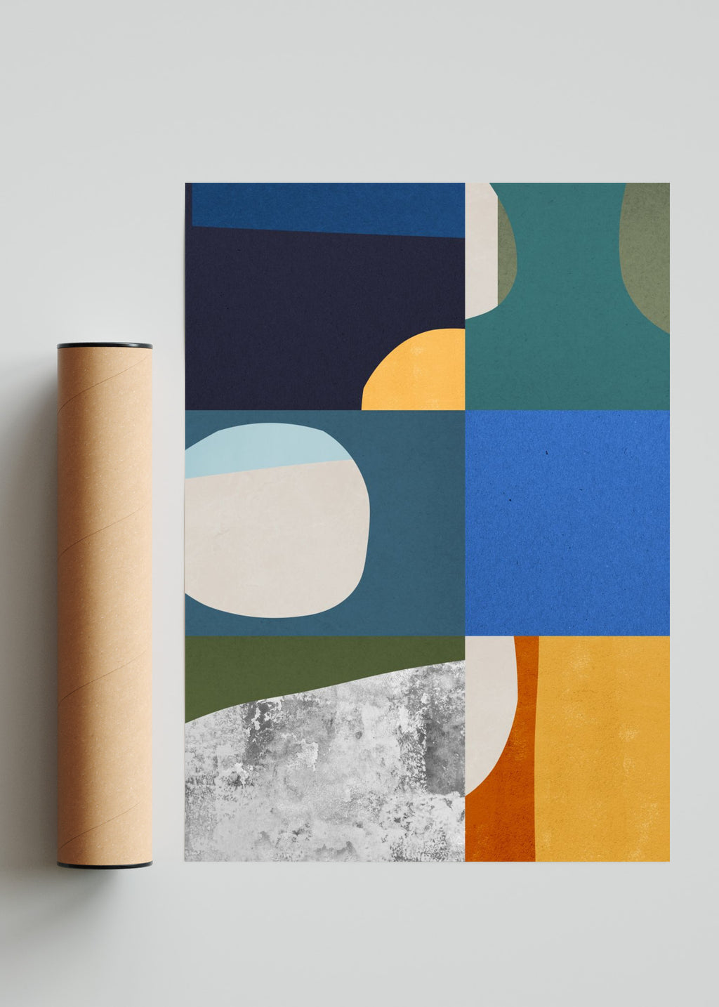 Collage abstracto 2 - Retrato solo print