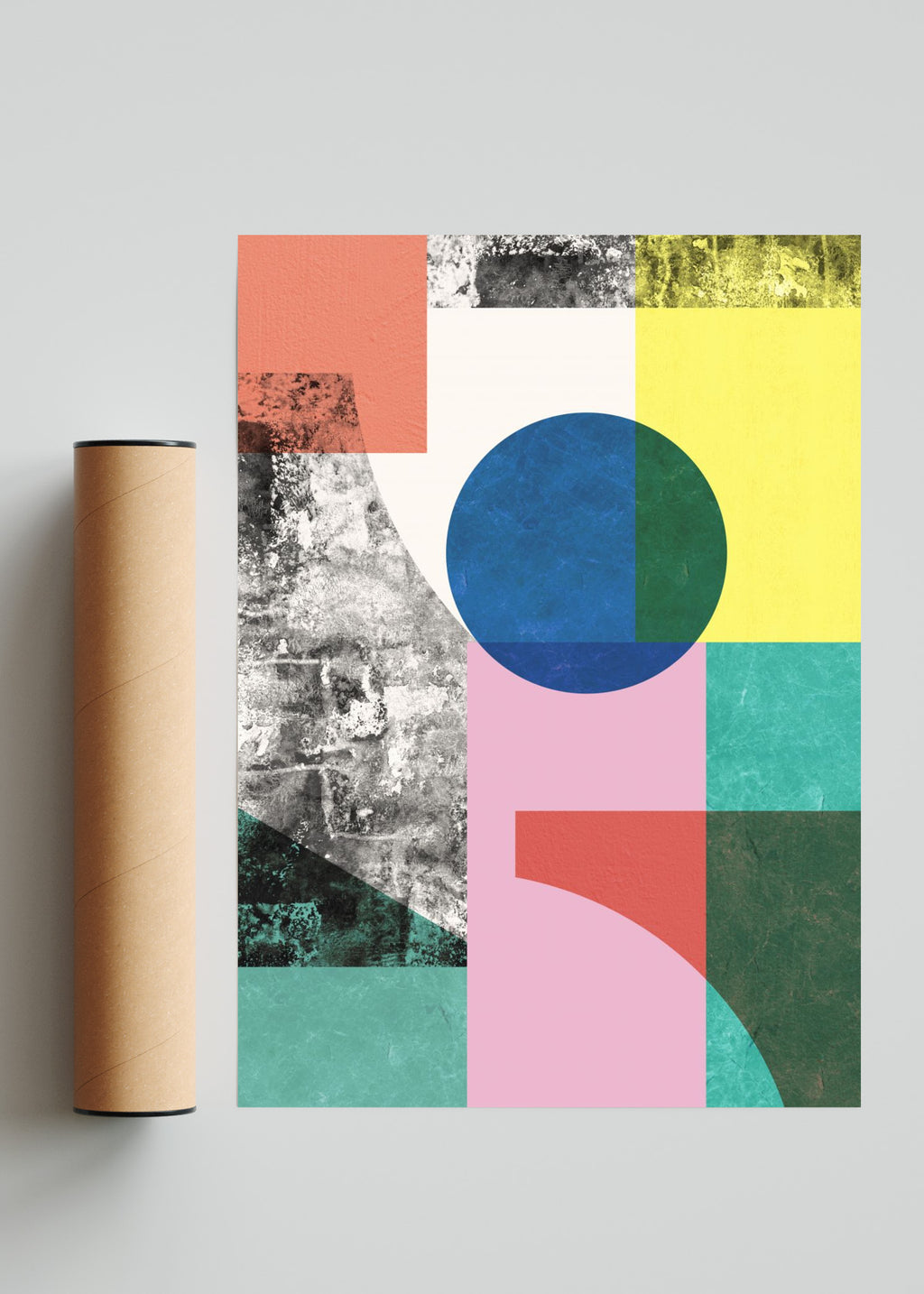 Collage abstracto 4 - Retrato solo print