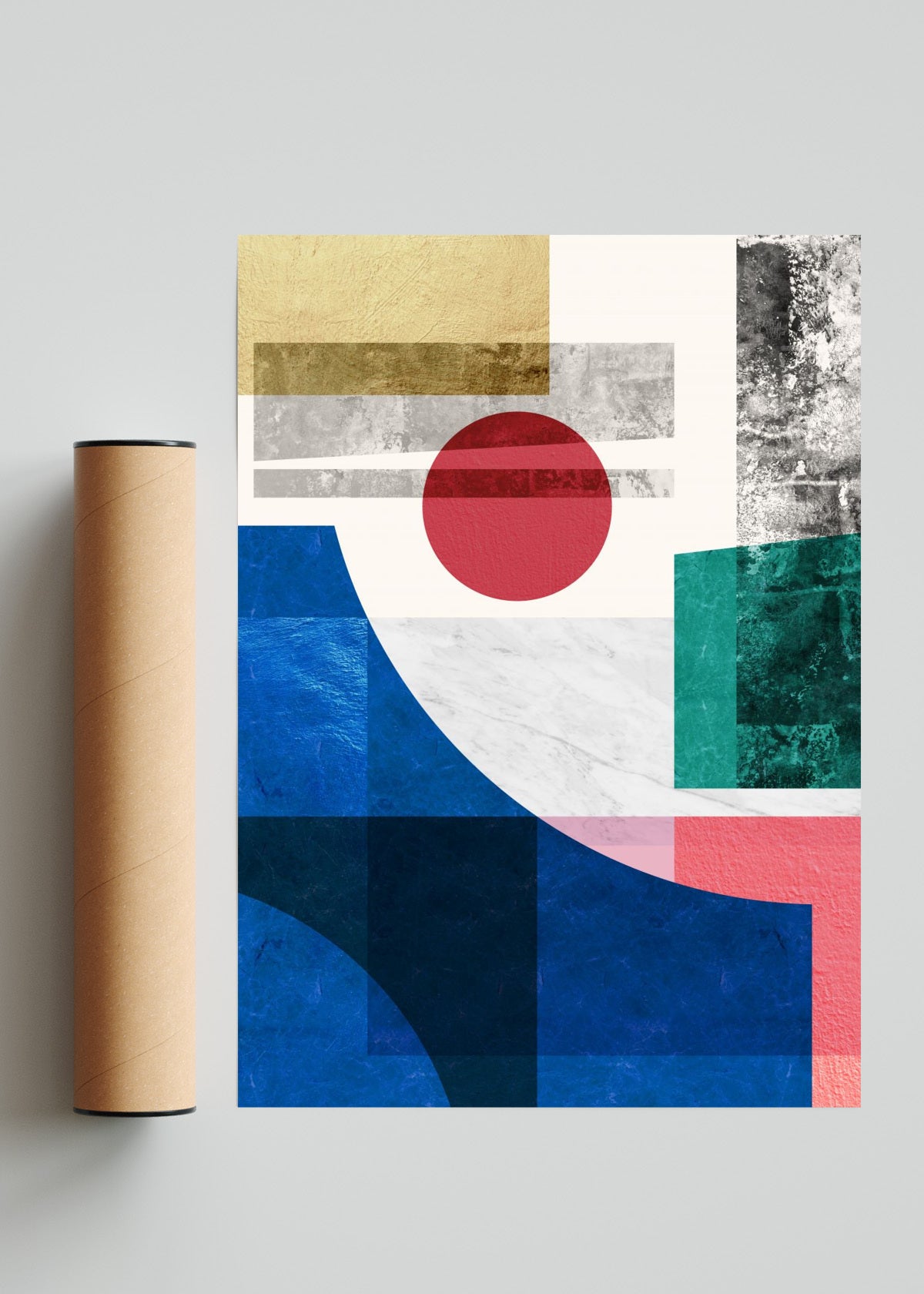 Collage abstracto 5 - Retrato solo print