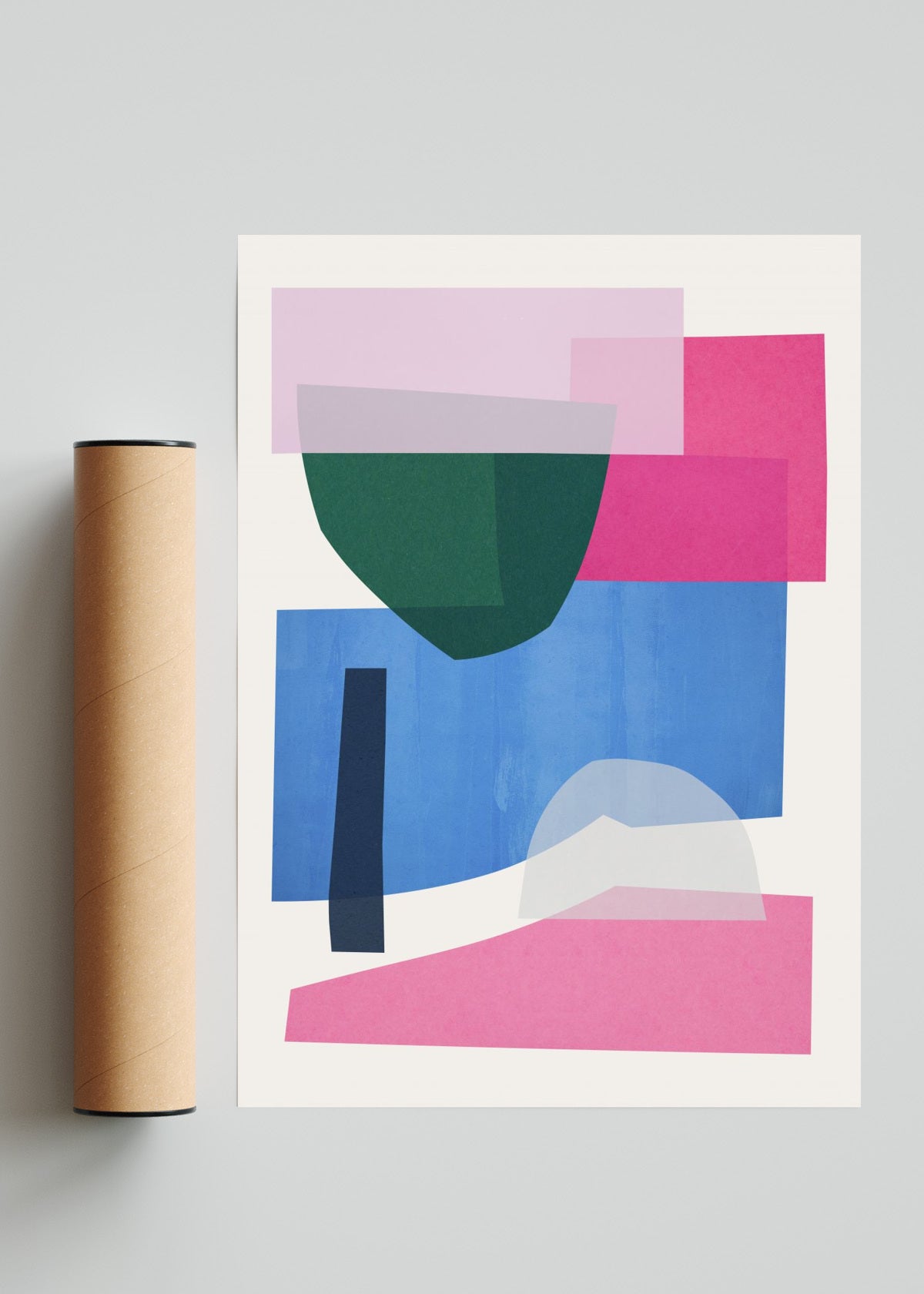 Collage abstracto 7 - Retrato solo print