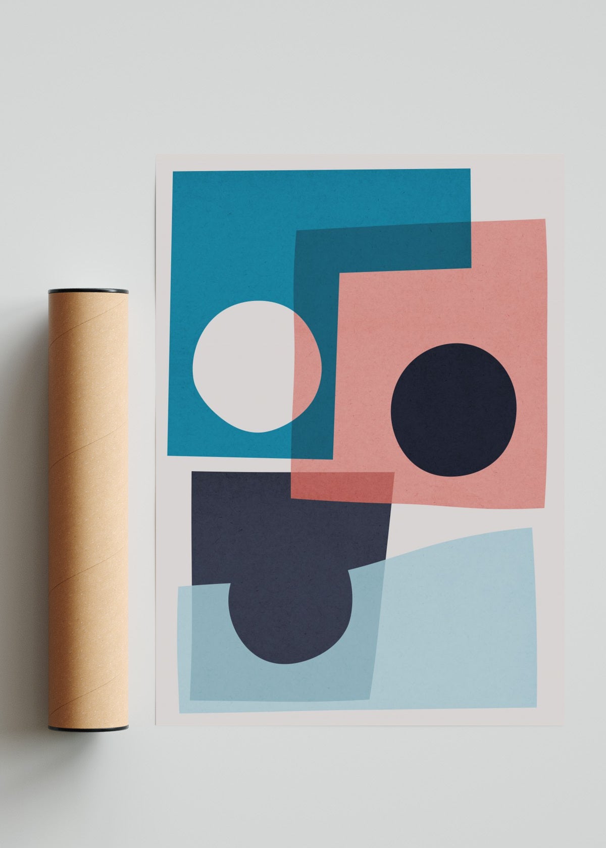 Collage abstracto 9 - Retrato solo print