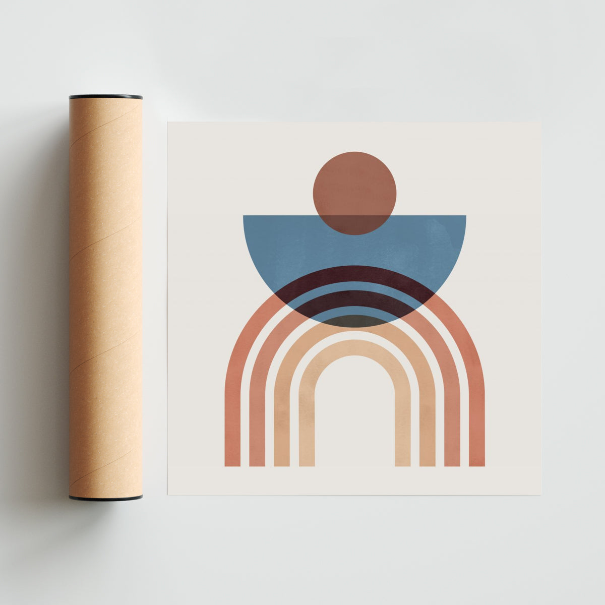 Líneas y círculos 17 - Cuadrado solo print