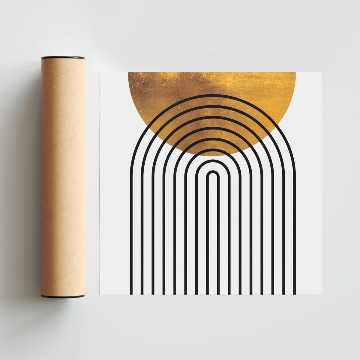 Líneas y círculos 25 - Cuadrado solo print