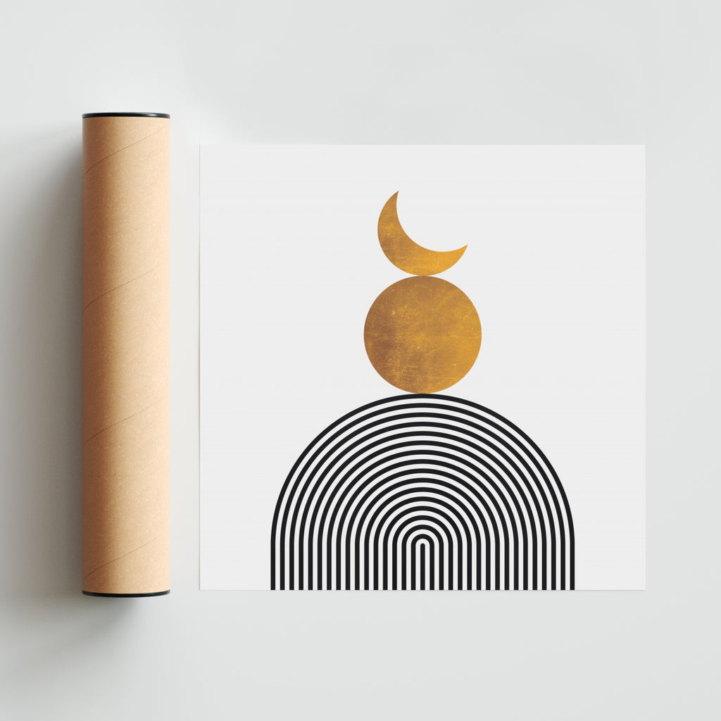 Líneas y círculos 26 - Cuadrado solo print