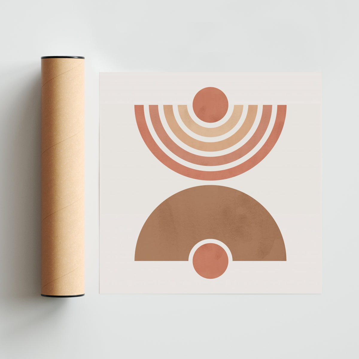 Líneas y círculos 34 - Cuadrado solo print