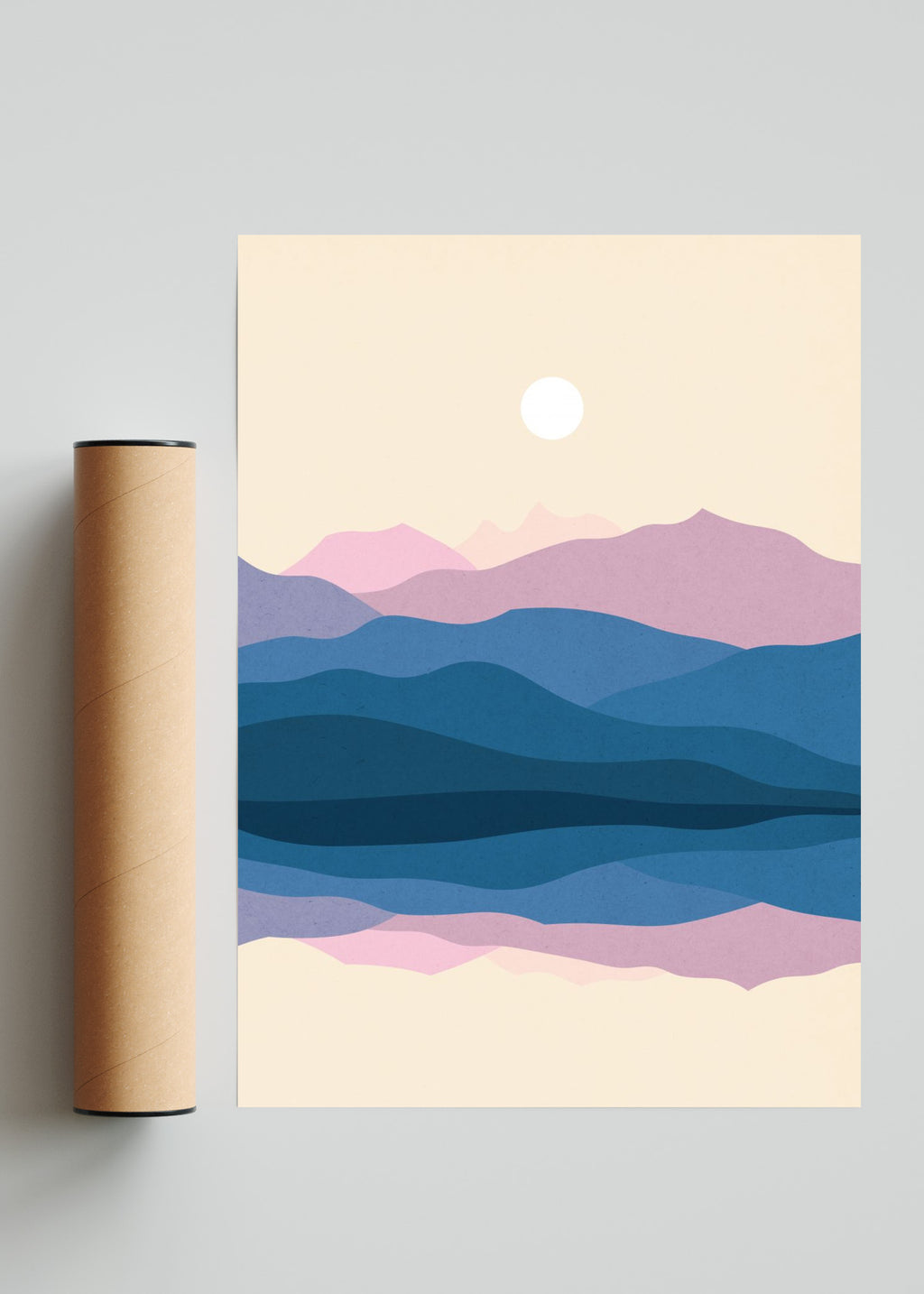 Paisaje de acuarela 1 - Retrato solo print