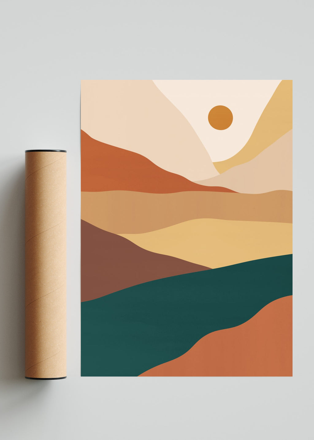 Paisaje de acuarela 2 - Retrato solo print