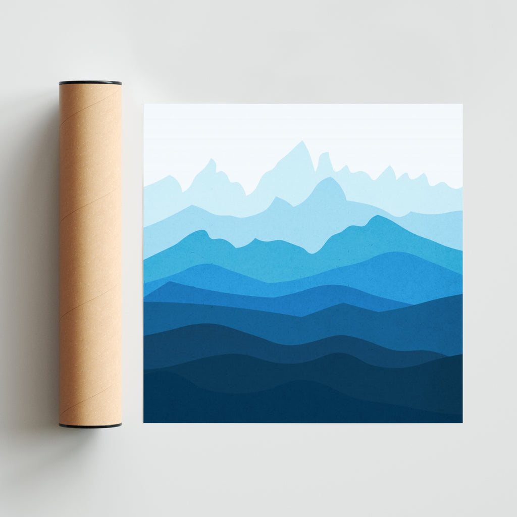Paisaje de acuarela 3 - Cuadrado solo print