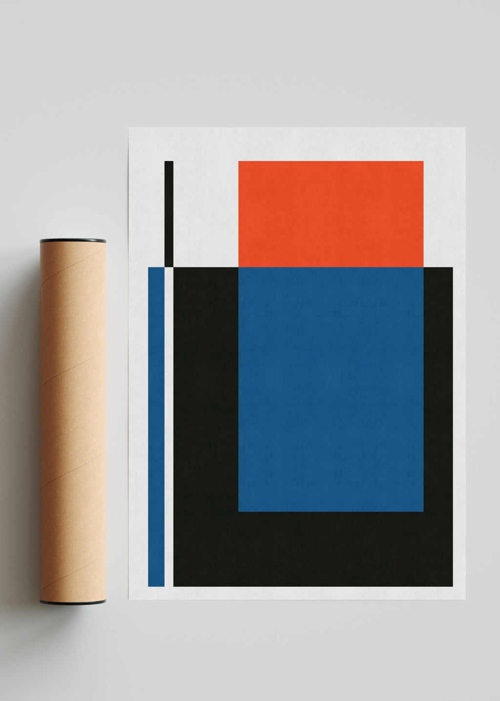 Azul y rojo 6 - Retrato solo print