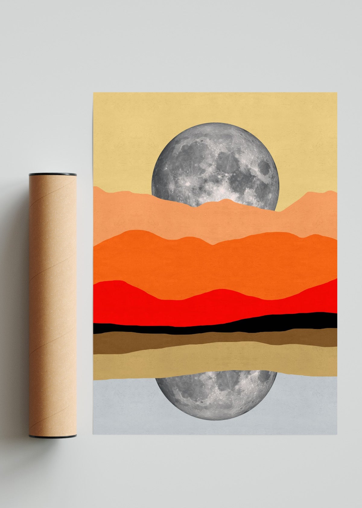 Paisaje geométrico 5 - Retrato solo print