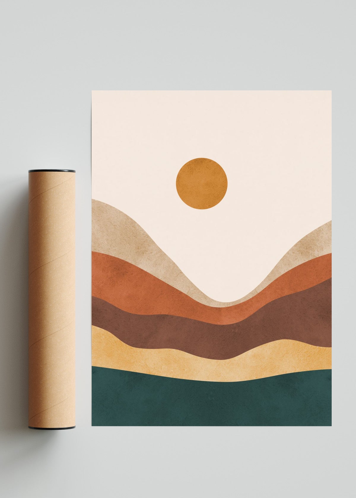 Paisaje de acuarela 7 - Retrato solo print