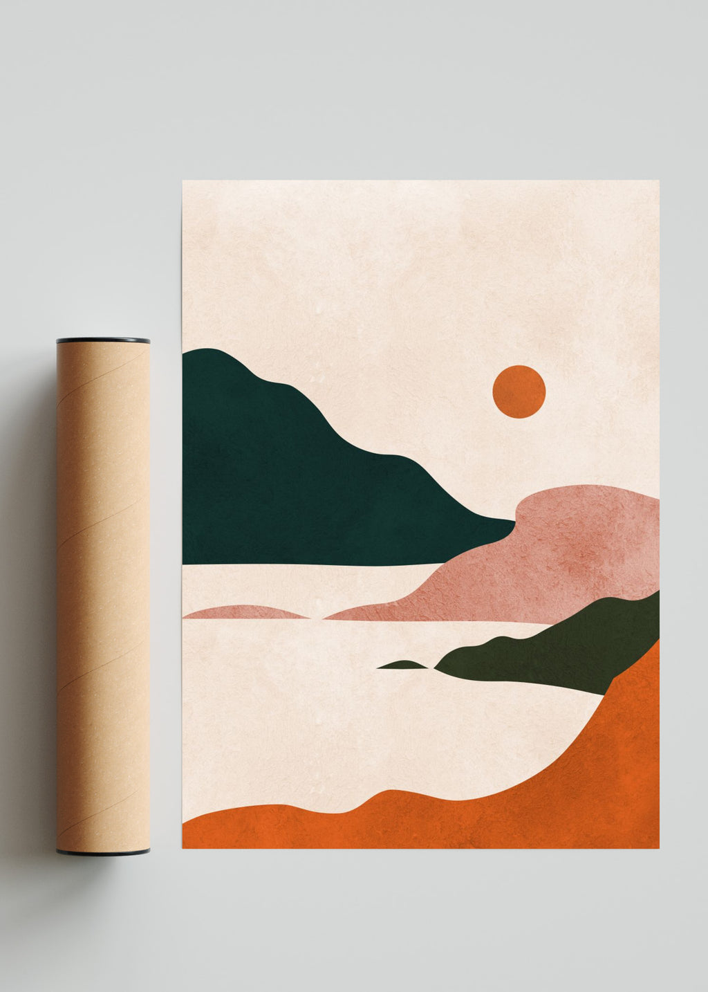 Paisaje de acuarela 11 - Retrato solo print