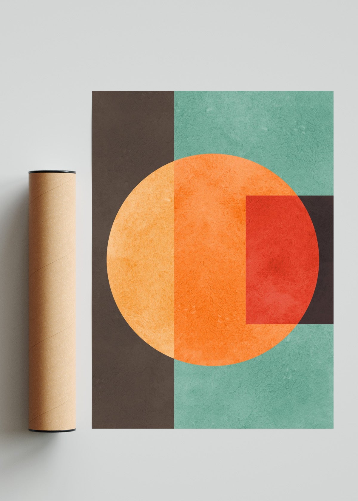 Círculos y semicírculos 34 - Retrato solo print