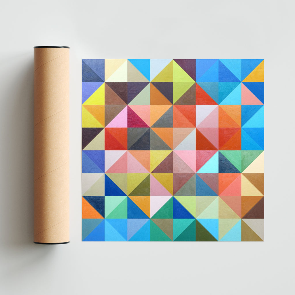 Armonía de triángulos 5 - Cuadrado solo print