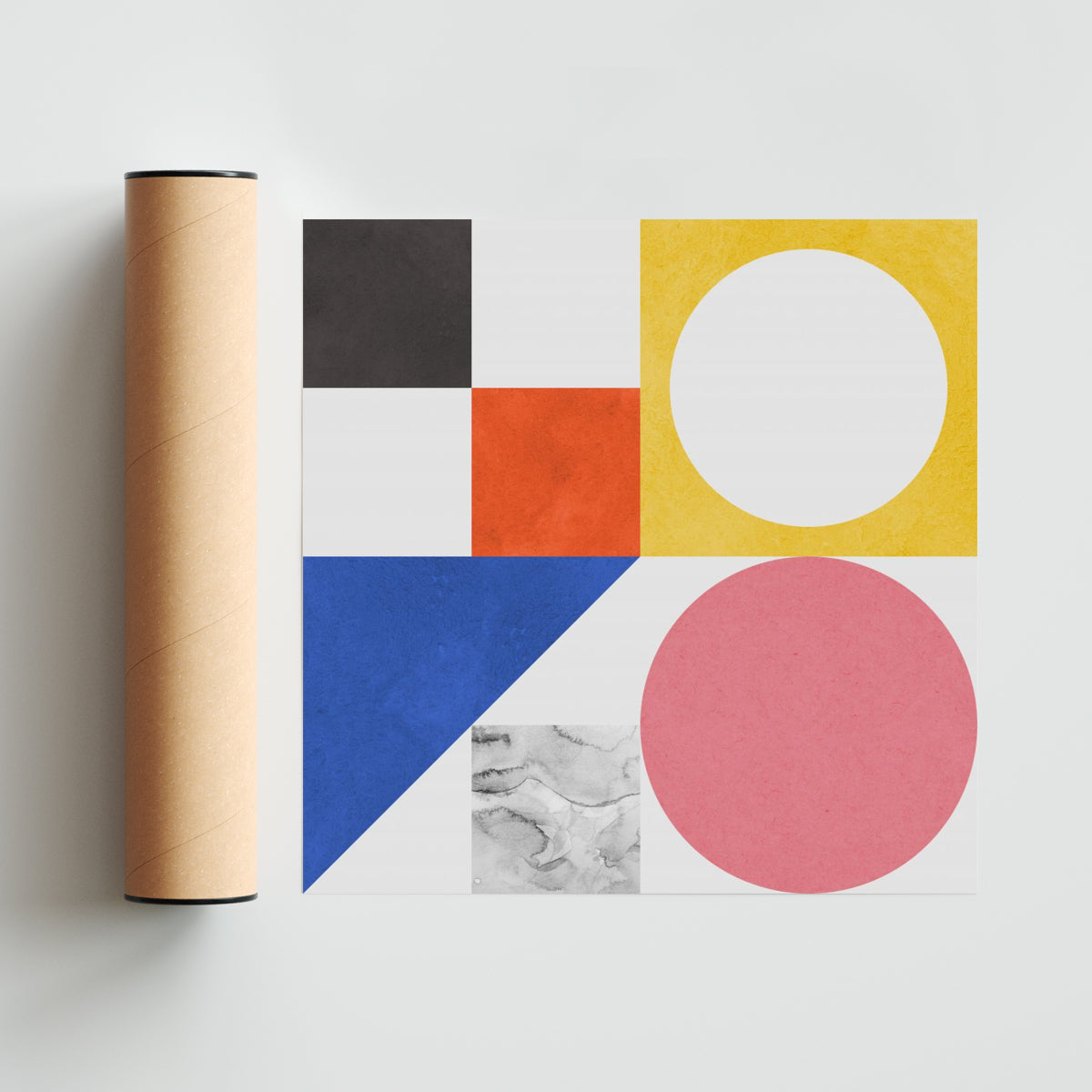 Círculos y semicírculos 39 - Cuadrado solo print
