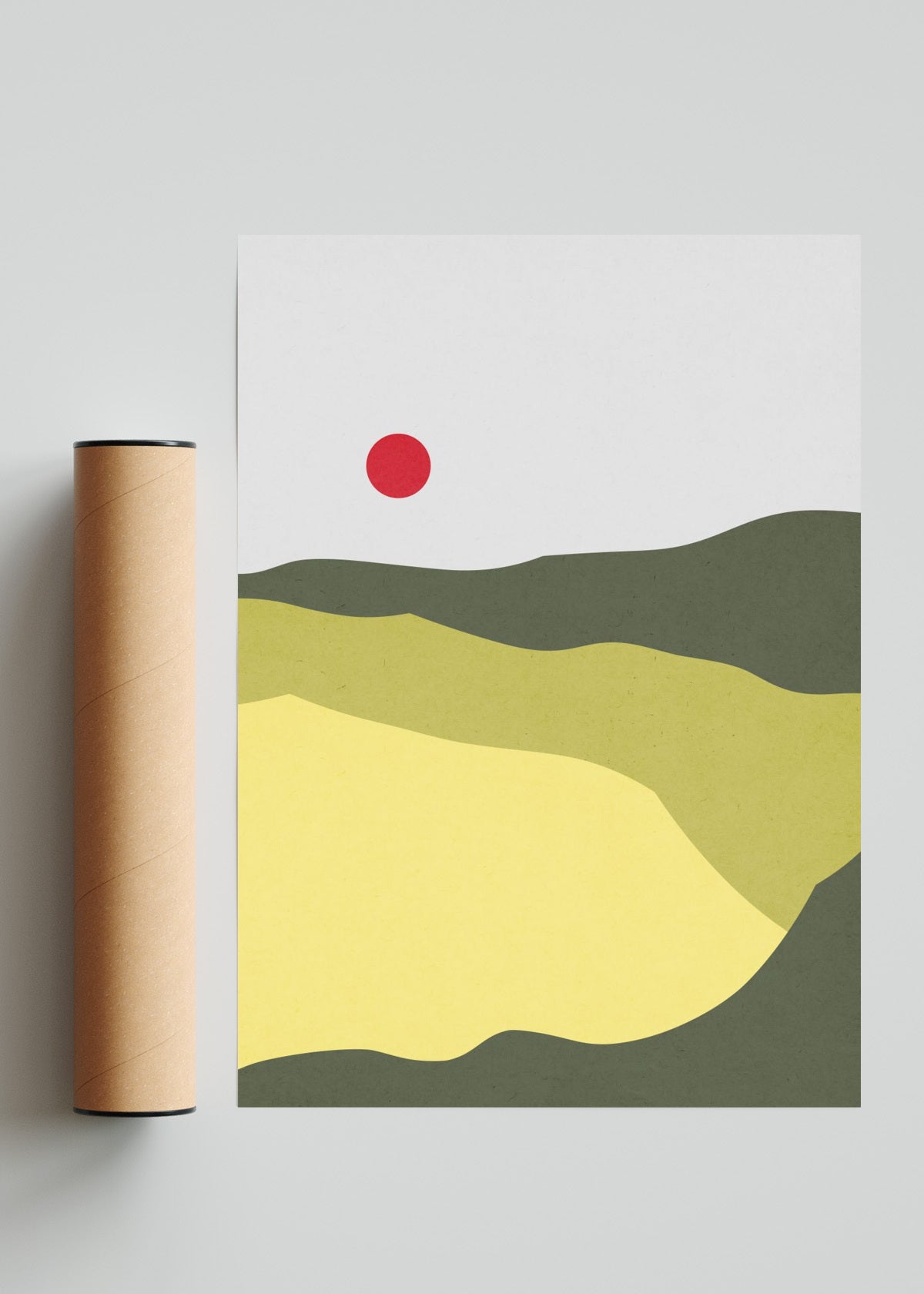 Paisaje de acuarela 18 - Retrato solo print