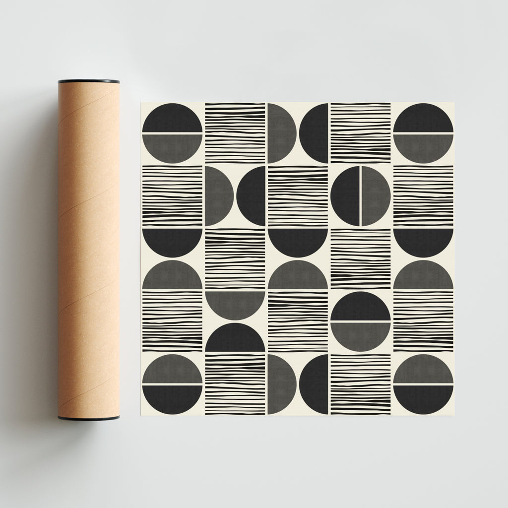 Líneas y círculos 59 - Cuadrado solo print