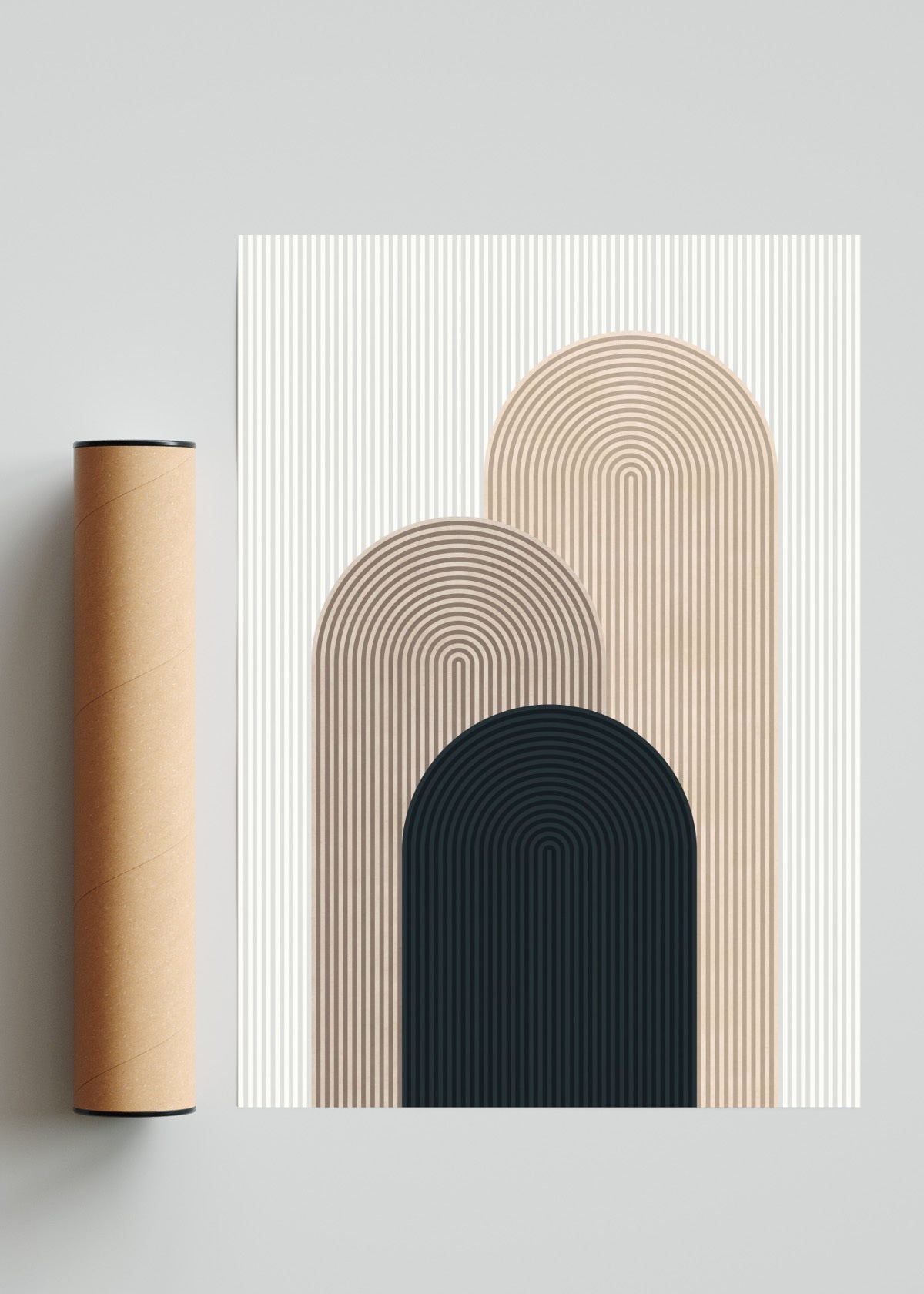 Arte de líneas y círculos 3 - Retrato solo print