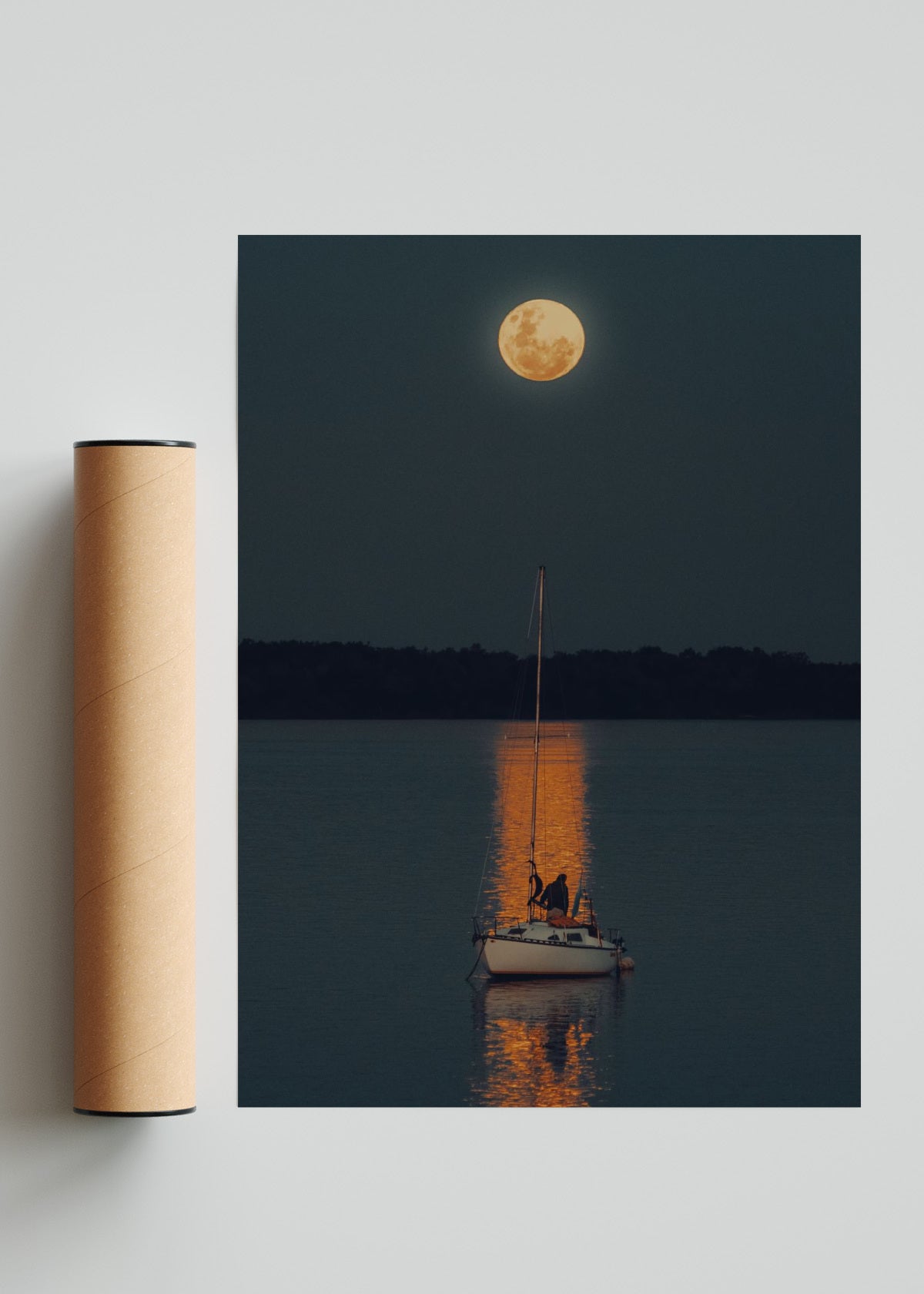 A la luz de la luna - Retrato solo print
