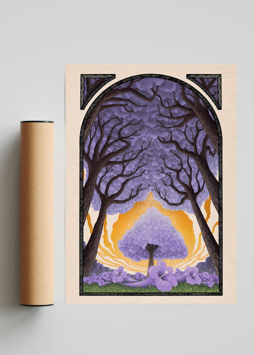 Trees of life - jacarandá - Retrato solo print
