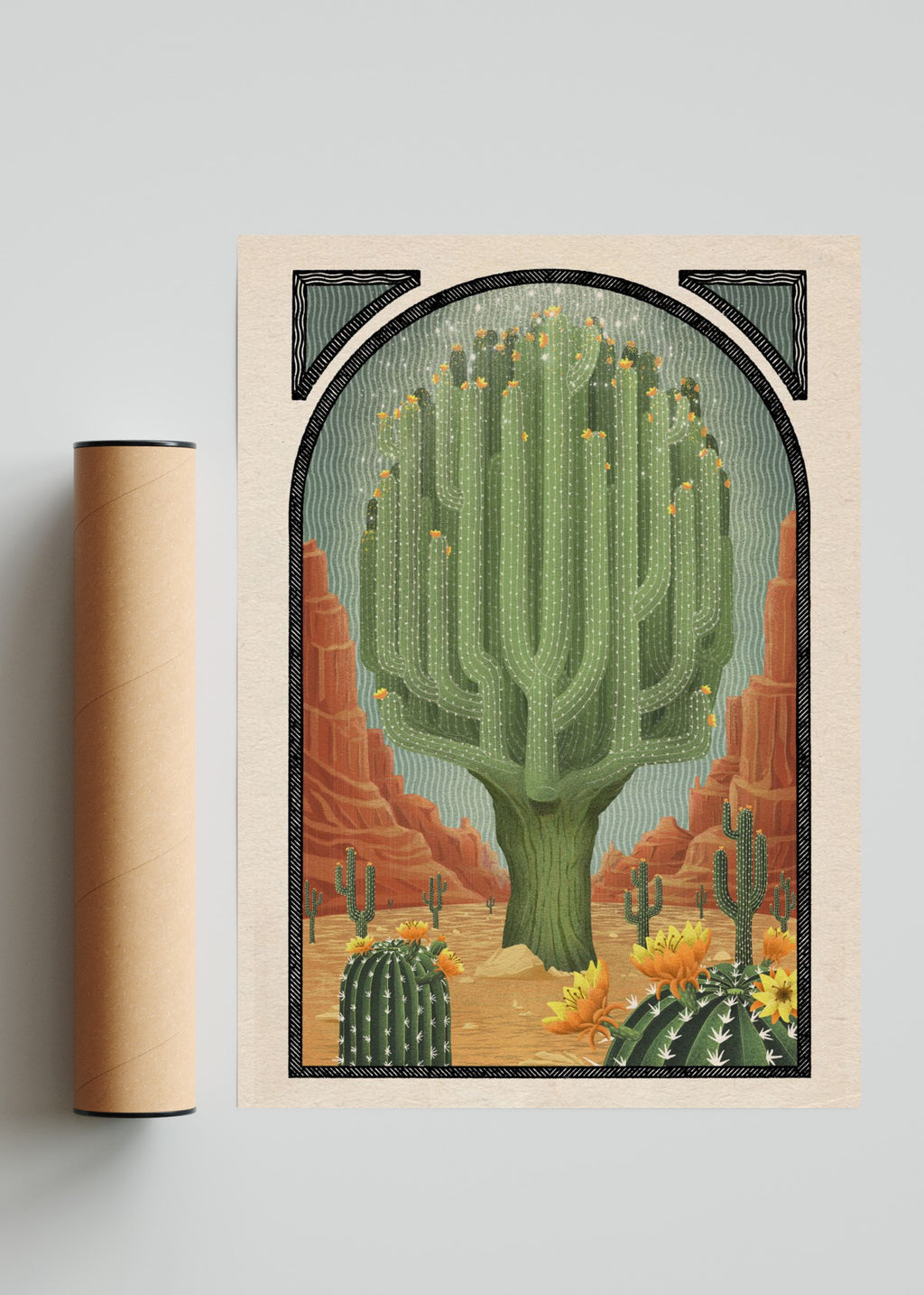 Trees of life - cacto - Retrato solo print