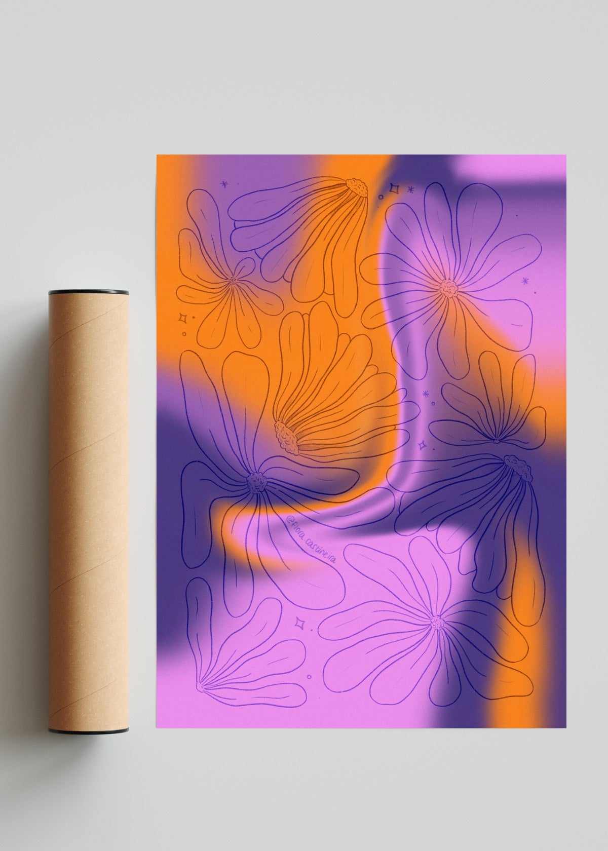 Jardin flores - Retrato solo print