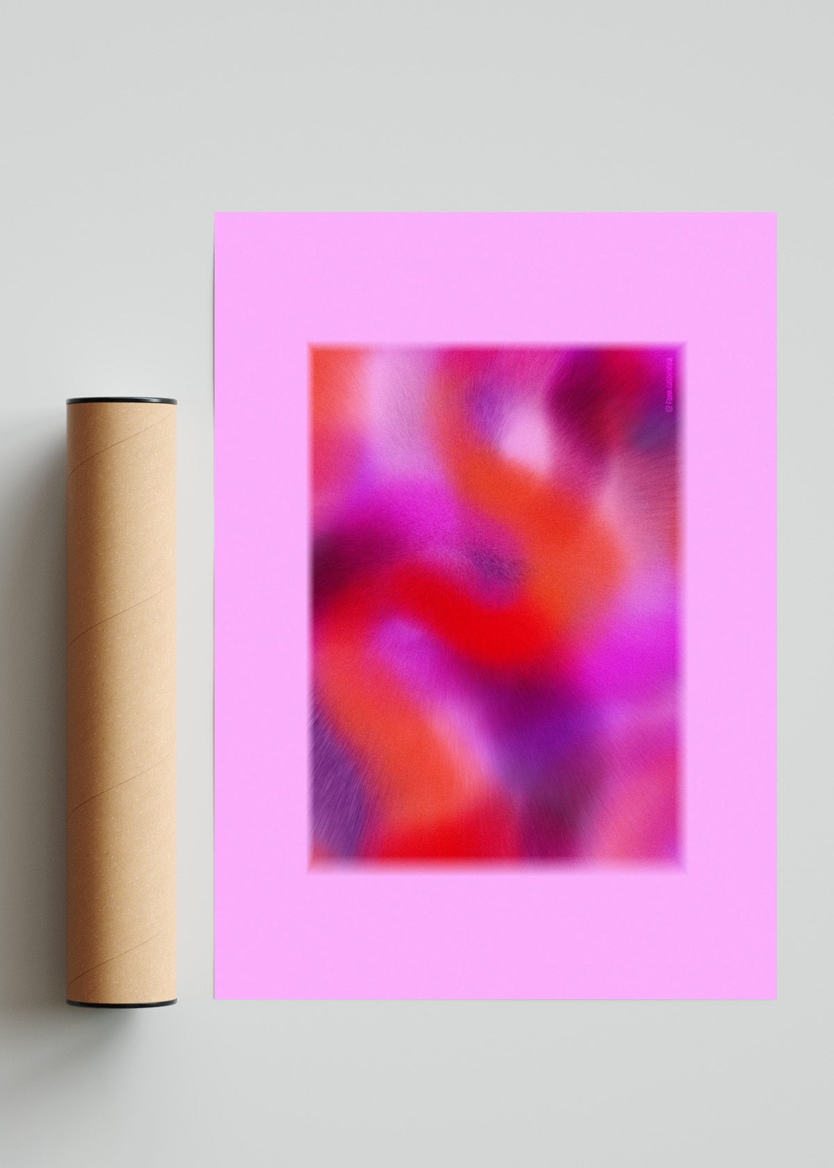 Wiggly rosa - Retrato solo print