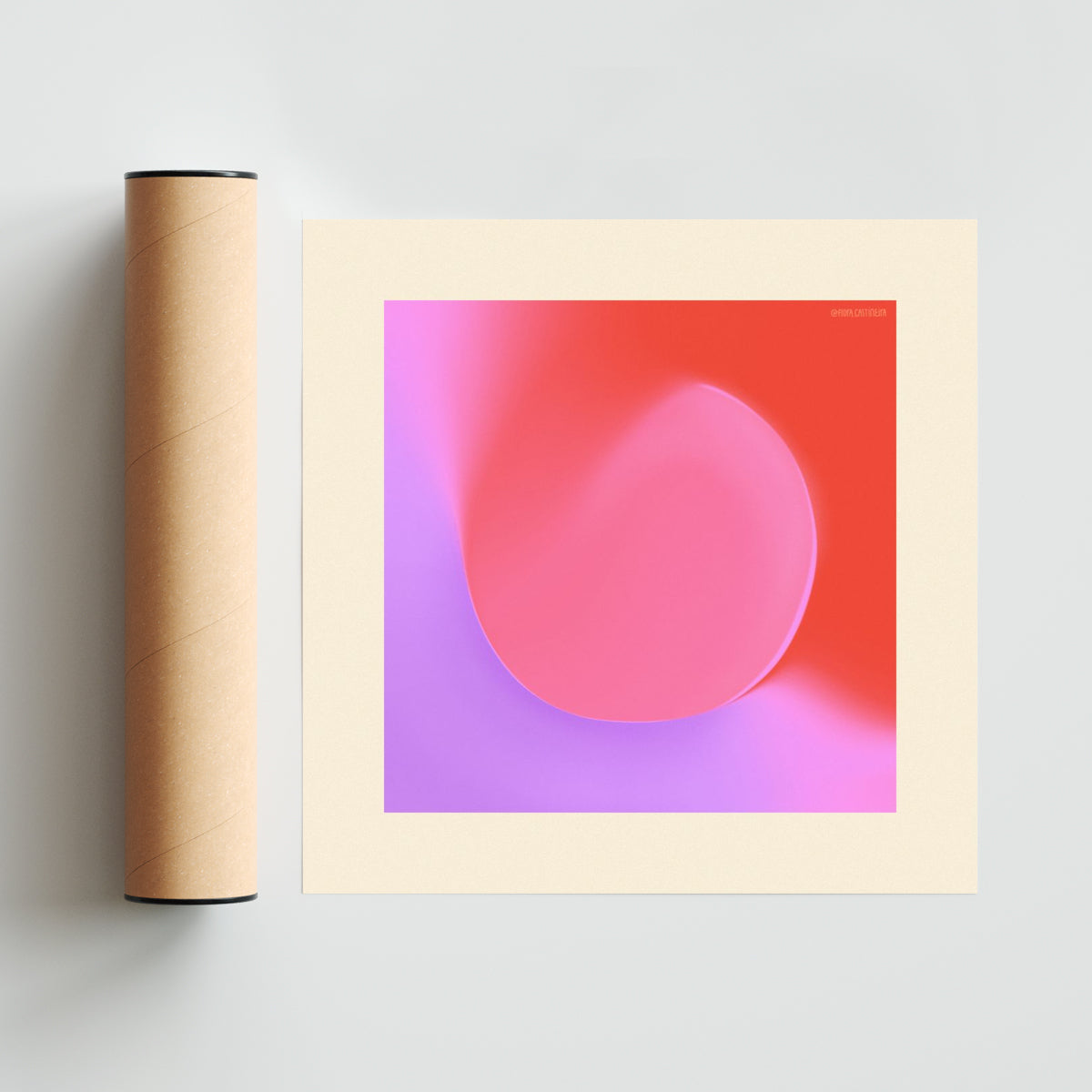 Pink wave - Cuadrado solo print