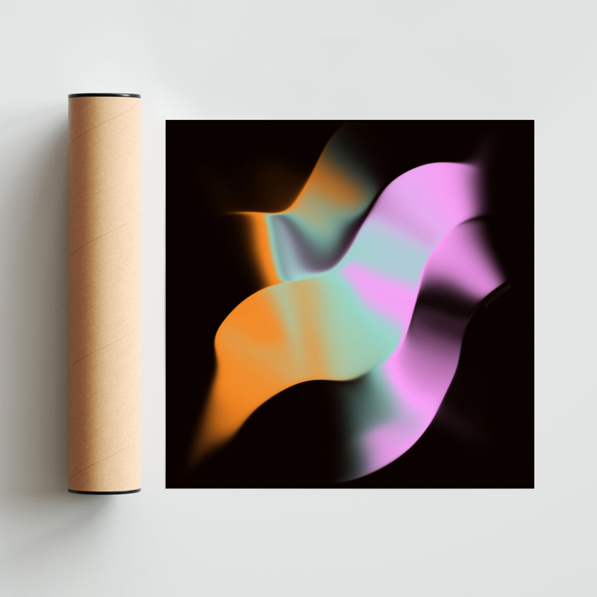 Waving silk - Cuadrado solo print