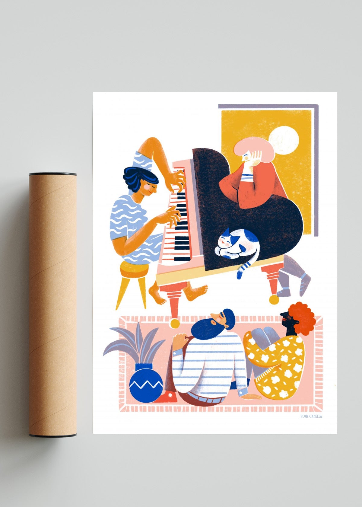 Música (3B) - Retrato solo print