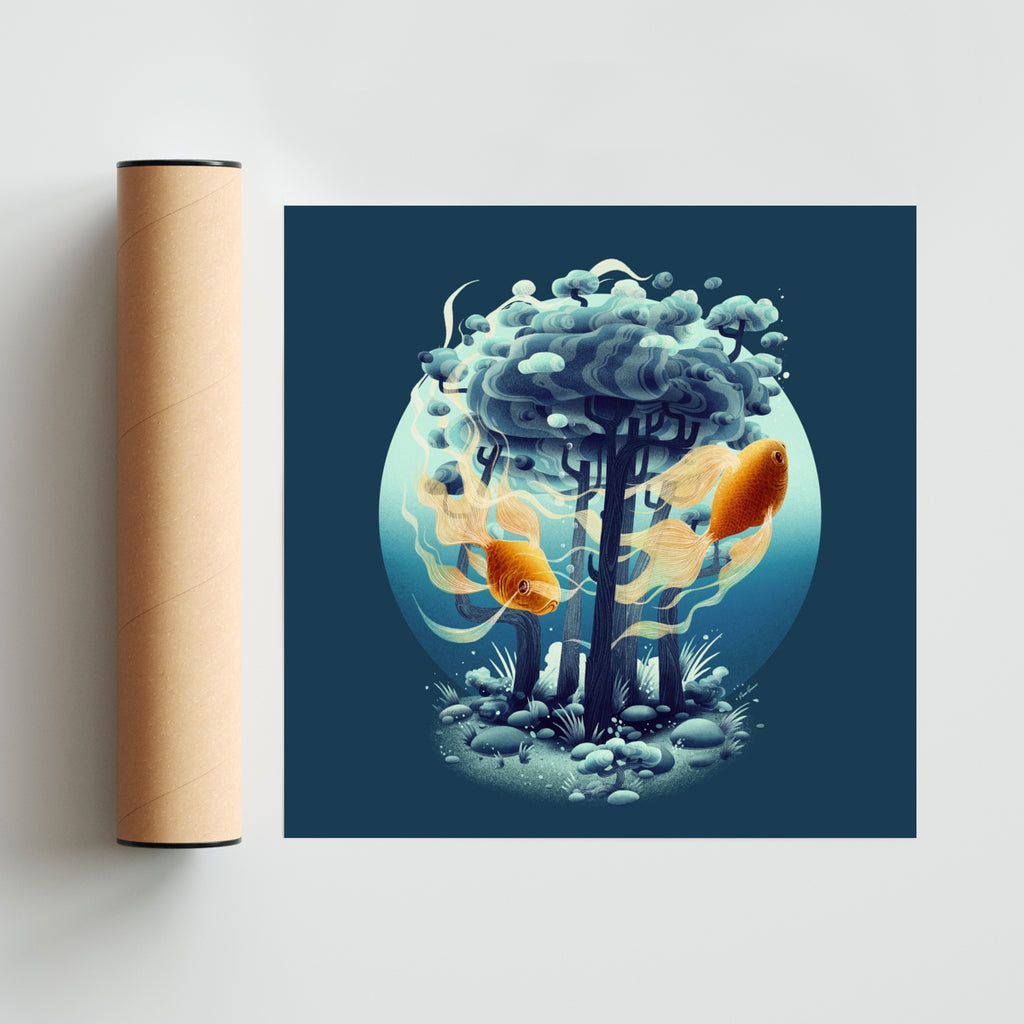 Peces raros - Cuadrado solo print