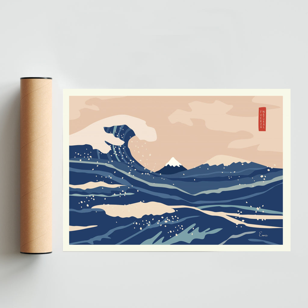 La Gran Ola. Versión. - Paisaje Solo print