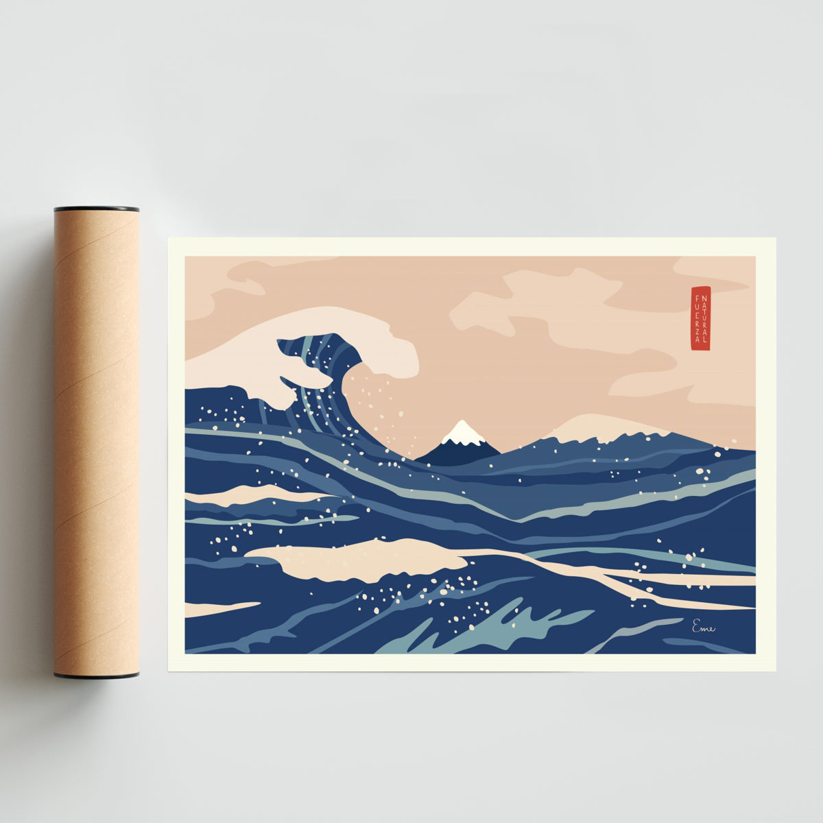 La Gran Ola. Versión. - Paisaje Solo print