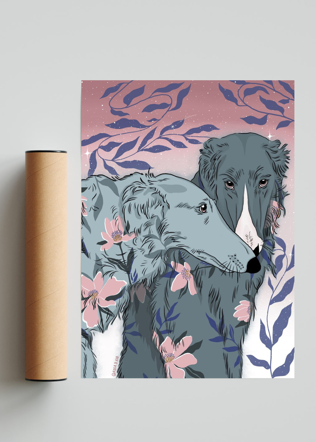 Galgo Mágico - Retrato solo print