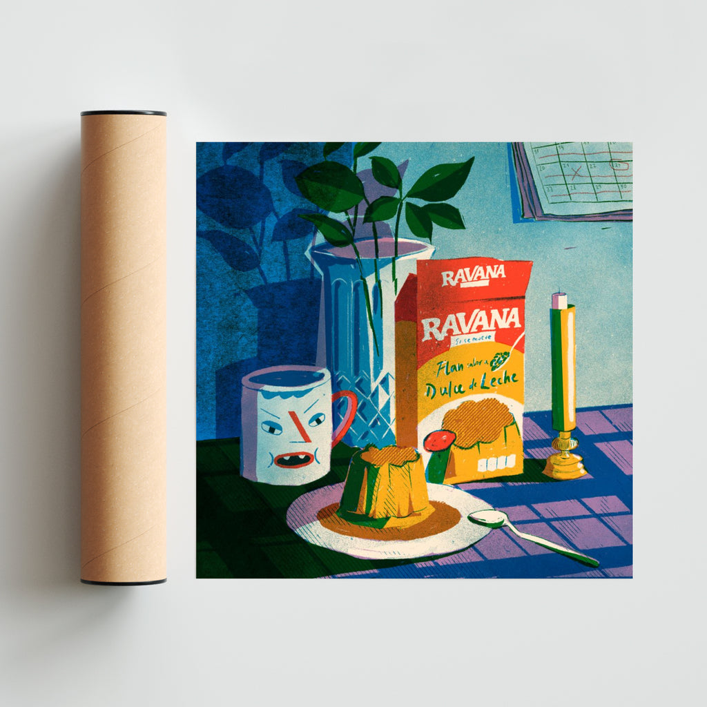 Alegoría del flan - Cuadrado solo print